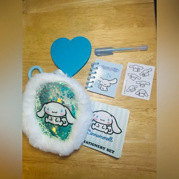 Sanrio Cinnamoroll Sparkle Pouch Stationary set - Picture 2 of 3